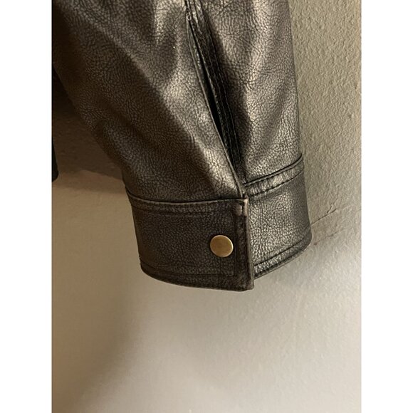 Vintage Brand Leather Men's XL Black Motorcycle Jacket - Picture 11 of 13